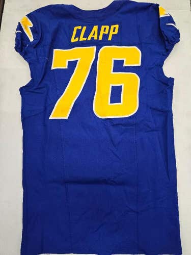 Los Angeles Chargers WILL CLAPP Game Used Football JERSEY 12-10-23 vs Broncos