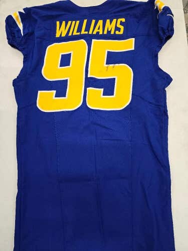 Los Angeles Chargers NICK WILLIAMS Game Used Football JERSEY 12-10-23 vs Broncos