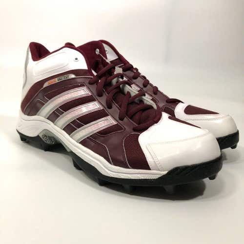 Adidas Mens Football Cleat 15 Maroon White Shoe Mid AS SMU Scorch Destroy Pair