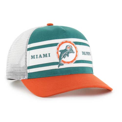 47 Brand Historic Miami Dolphins Gridiron Super Stripe '47 Hitch NFL Branded Hat