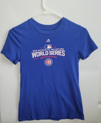 Majestic Blue Chicago Cubs 2016 World Series Tee Size Youth Large