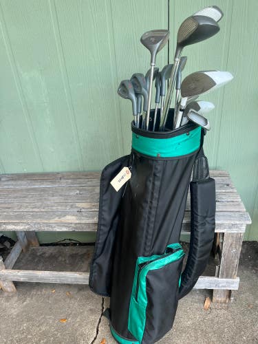 Used Beginner Set Golf Bag with Wilson Advantage Clubs + Tommy Armour Hot Scot Putter