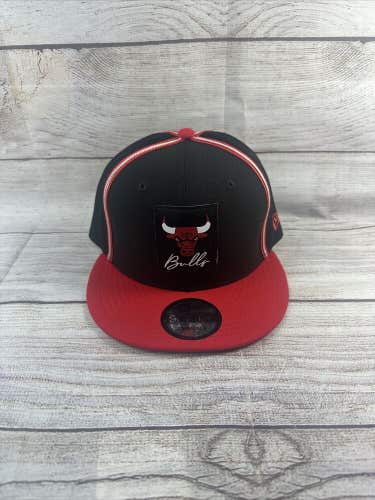 Chicago Bulls New Era 9Fifty 950 Snapback Cap Hat Black Red BRED OSFM Air Jordan