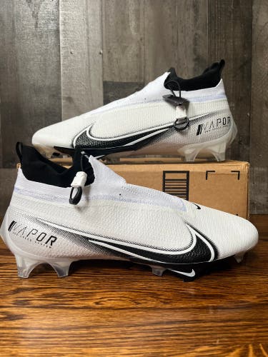 Nike Vapor Edge Elite 360 Flyknit Football Cleats White Men’s Size 11 Wide
