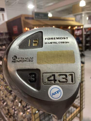 Foremost Titanium Reinforced 431 Golf Fairway 3 Wood MidFirm Flex Graphite Shaft