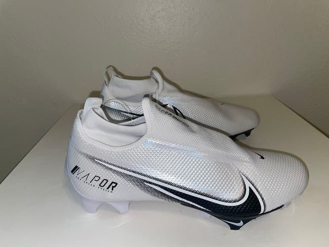 Nike Vapor Edge Pro 360 Football Cleats Mens Size 10.5 W White Black Ghost Lace