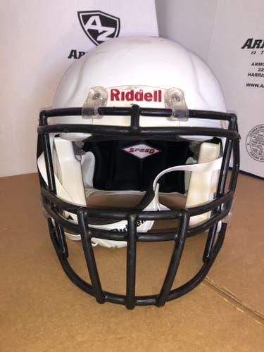 USED RIDDELL SPEED ADULT HELMET - MEDIUM - METALLIC WHITE