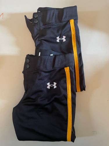 Black Used Medium Youth Men's Under Armour Game Pants