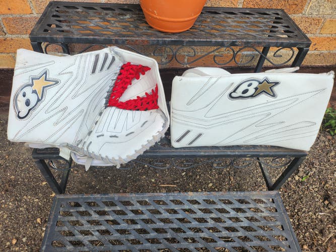 Used Brian's Optik X2 Goalie Glove and Blocker