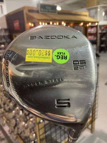 TourEdge Bazooka Hyper Steel 20° Golf Fairway 5 Wood Regular Graphite Shaft