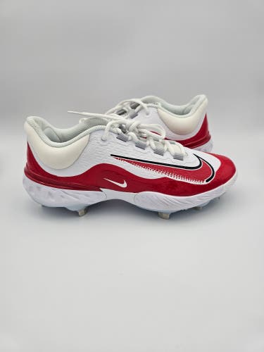 Nike Alpha Huarache Elite 4 Low 'White University Red' Baseball Cleats Size 9.5