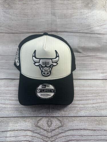New Era Chicago Bulls 9FORTY Team Snapback-Black/Cream Cap