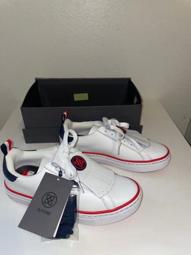 G/Fore G4 Fore USA Kiltie Disruptor Golf Shoe Sneaker  Ladies 9.5 White Red