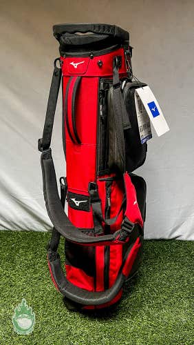 New With Tags Mizuno BR-D2 4-Way Stand Golf Bag Red 9 Pockets No Rainhood