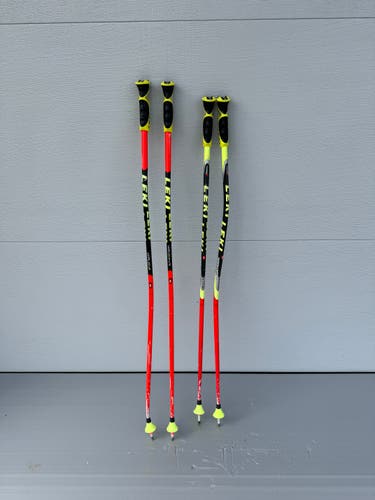 2 pairs - 110cm and 105 cm Leki Racing World Cup Lite GS Ski Poles (bundle)