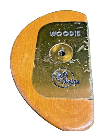 Golf Design Woodie Mallet Putter Steel 35.5 Inches Good Grip Nice Club RH