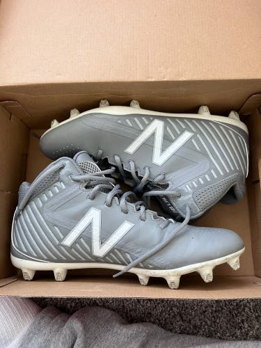 Gray Used Men's Mid Top Molded Cleats Rush