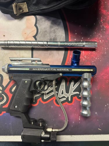 Sheridan Xts Series Paintball Gun Blue Silver Stainless