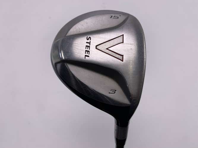 TaylorMade V Steel 3 Fairway Wood 15* MAS2 Stiff Graphite Mens RH