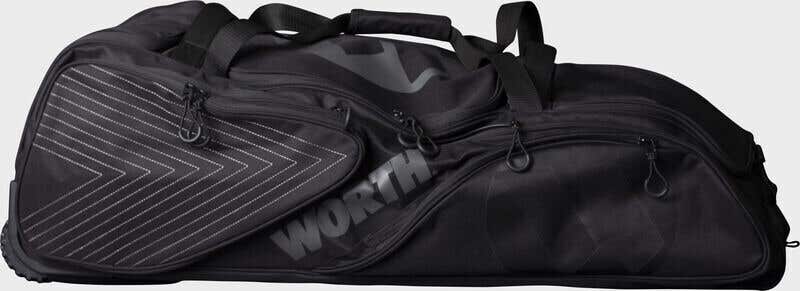 New Worth WORBAG-WB Wheeled Softball Equipment Bag bat slowpitch baseball black