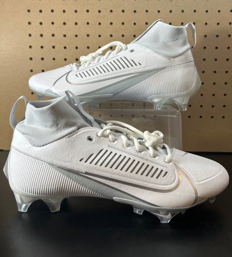 Size 12 Nike Vapor Edge pro 360 2 Lacrosse Football cleats Silver White