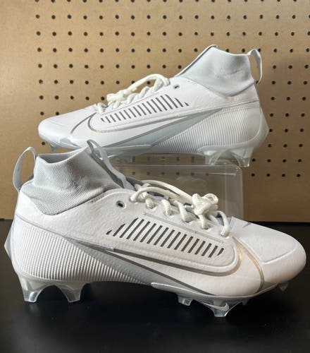Size 10 Nike Vapor Edge pro 360 2 Lacrosse Football cleats Silver White