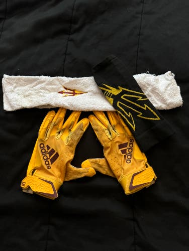 ASU Football XL Gloves, Towel, and Sleeve (Bundle)