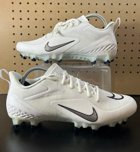 Size 9.5 Nike Alpha Huarache 8 Elite Low Lacrosse Cleats NavyWhite