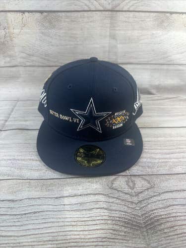 New Era Dallas Cowboys 59FIFTY Super Bowl History Champs Fitted Hat 7 1/4