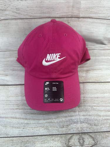 Nike PINK Club Structured Swoosh Cap Hat Size M/L Unisex FB5368-615 MWT