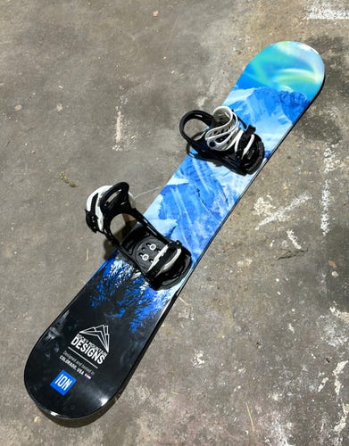 Used Rocky Mountain Design ION Snowboard All Mountain With Bindings Directional Twin