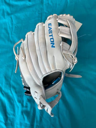 White Used Kid Pitch (9YO-13YO) Easton Ghost Right Hand Throw Outfield Softball Glove 11.75"