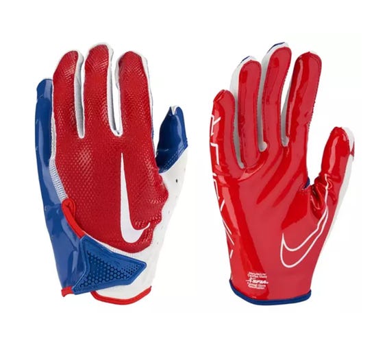 Nike Vapor Jet 7.0 Youth Football Gloves small Red White Blue *BRAND NEW*