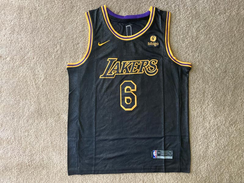NEW Mens Stitched Nike NBA Jersey LeBron James Lakers S-XL