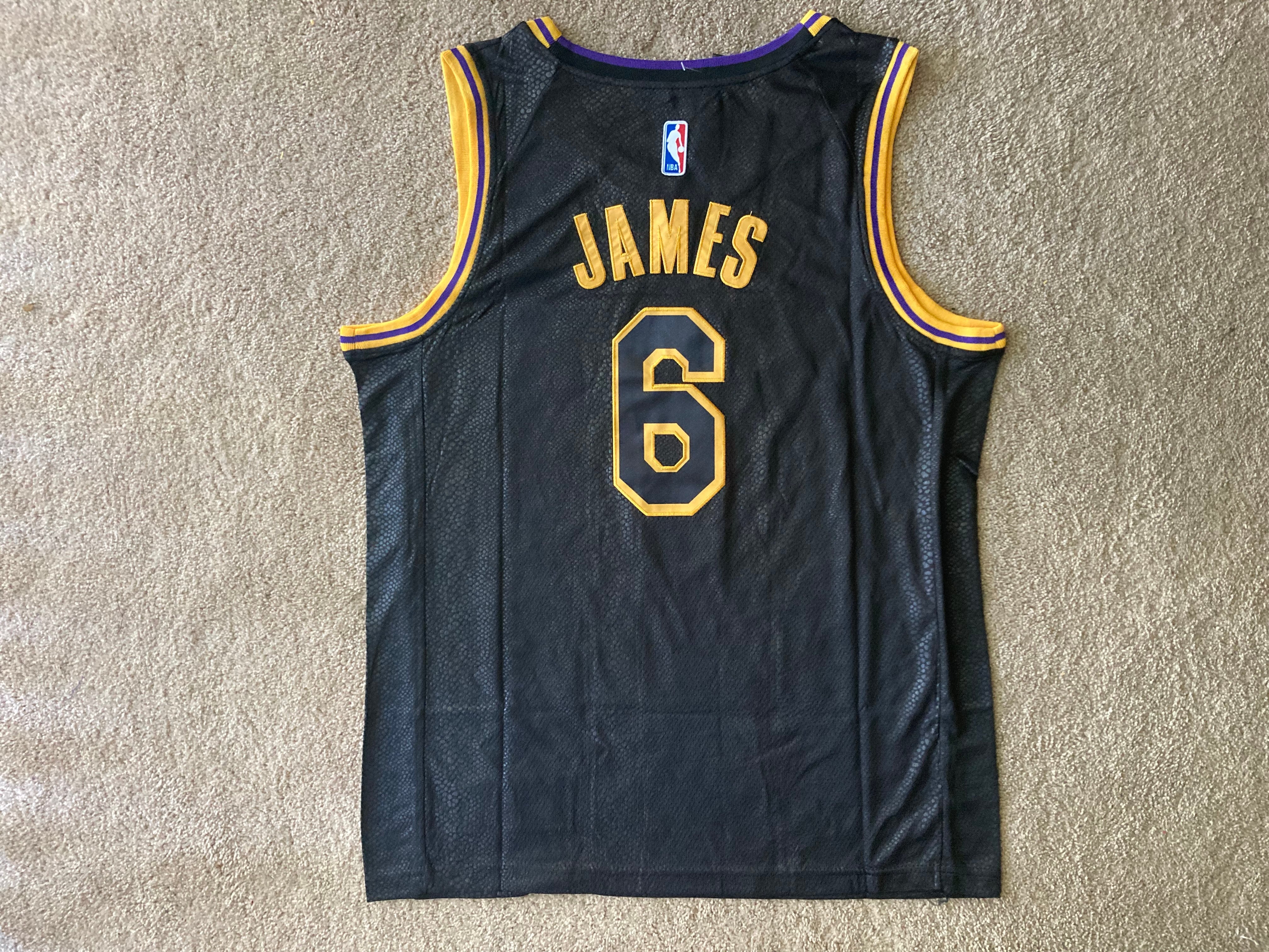 lebron lakers black jersey