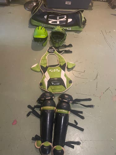 Catcher’s Gear + bag and Batting Helmet