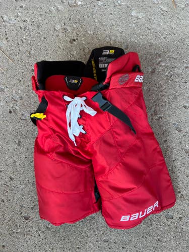 Red Used Intermediate Medium Bauer Supreme 3S Pro Hockey Pants