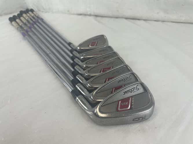 Used Titleist 755 Forged 4i-pw Stiff Flex Steel Shaft Golf Iron Set Irons