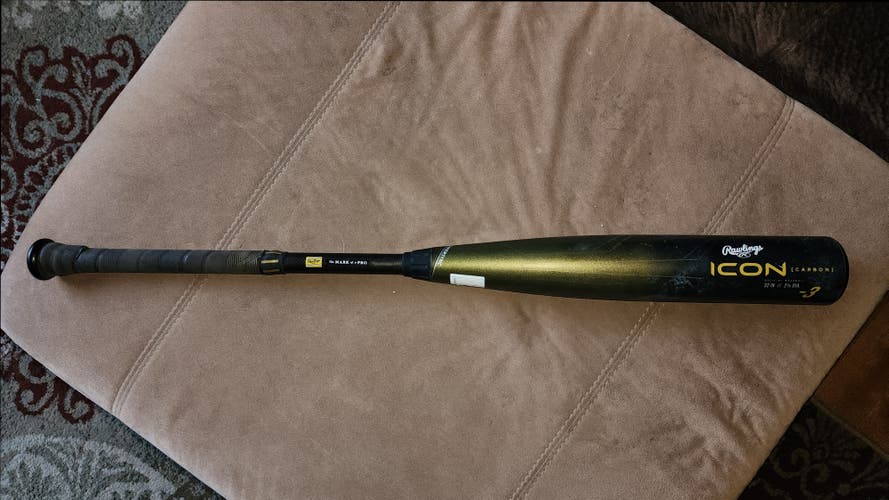 LIKE NEW 2023 Rawlings Icon BBCOR Certified Bat (-3) Composite 27 oz 32"