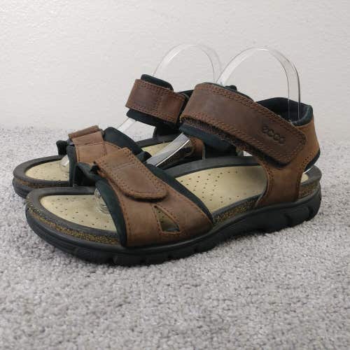 ECCO Yucatan Sport Sandals Mens 40 EU Shoes Hiking Slingback Brown Leather