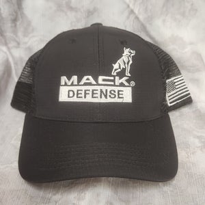 Mack Black Defense BaseBall Cap Trucker Hat Bulldog Gear