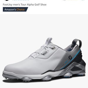FootJoy Men's Tour Alpha Golf Shoe 12.0 White/Grey/Blue