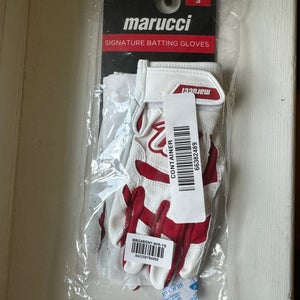 $30 NWT Marucci Youth Signature 4 Batting Gloves RED SMALL