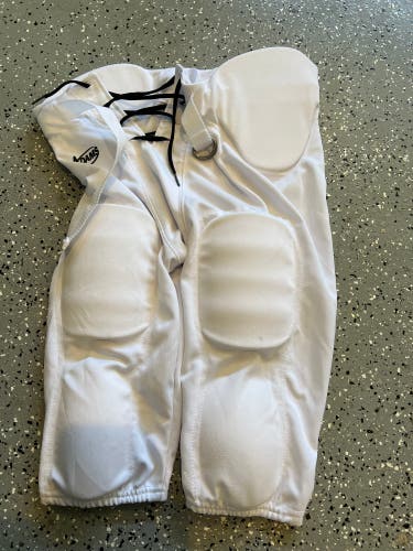 Adams Football Integrated Pants Used Youth Large White