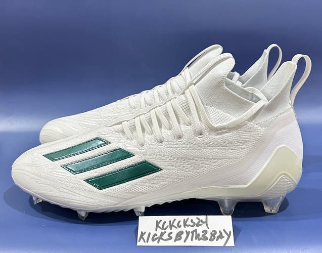 Adidas Adizero Primeknit Football Cleats White Green Size 13 Mens ID2334 Sample