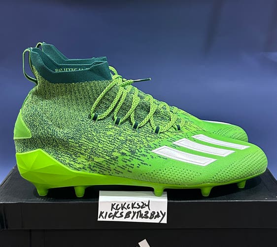 Adidas Adizero Primeknit Football Cleats Solar Green Size 15 Mens EH3420