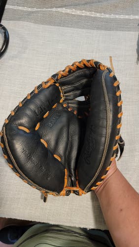 Used Rawlings Left Hand Throw Catcher's Baseball Glove 31"