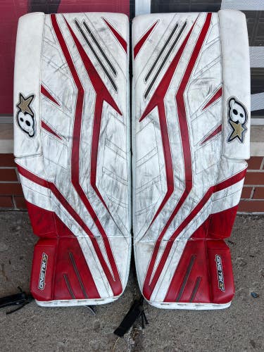 Used 34" Senior Brian's GNETik X5 Goalie Leg Pads