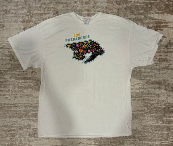 Nashville Predators 2023 Hispanic Heritage T-Shirt Mens Medium White 2XL