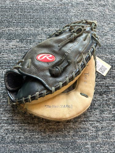 Brown Used  Rawlings Player Preferred Right Hand Throw Catcher's Baseball Glove